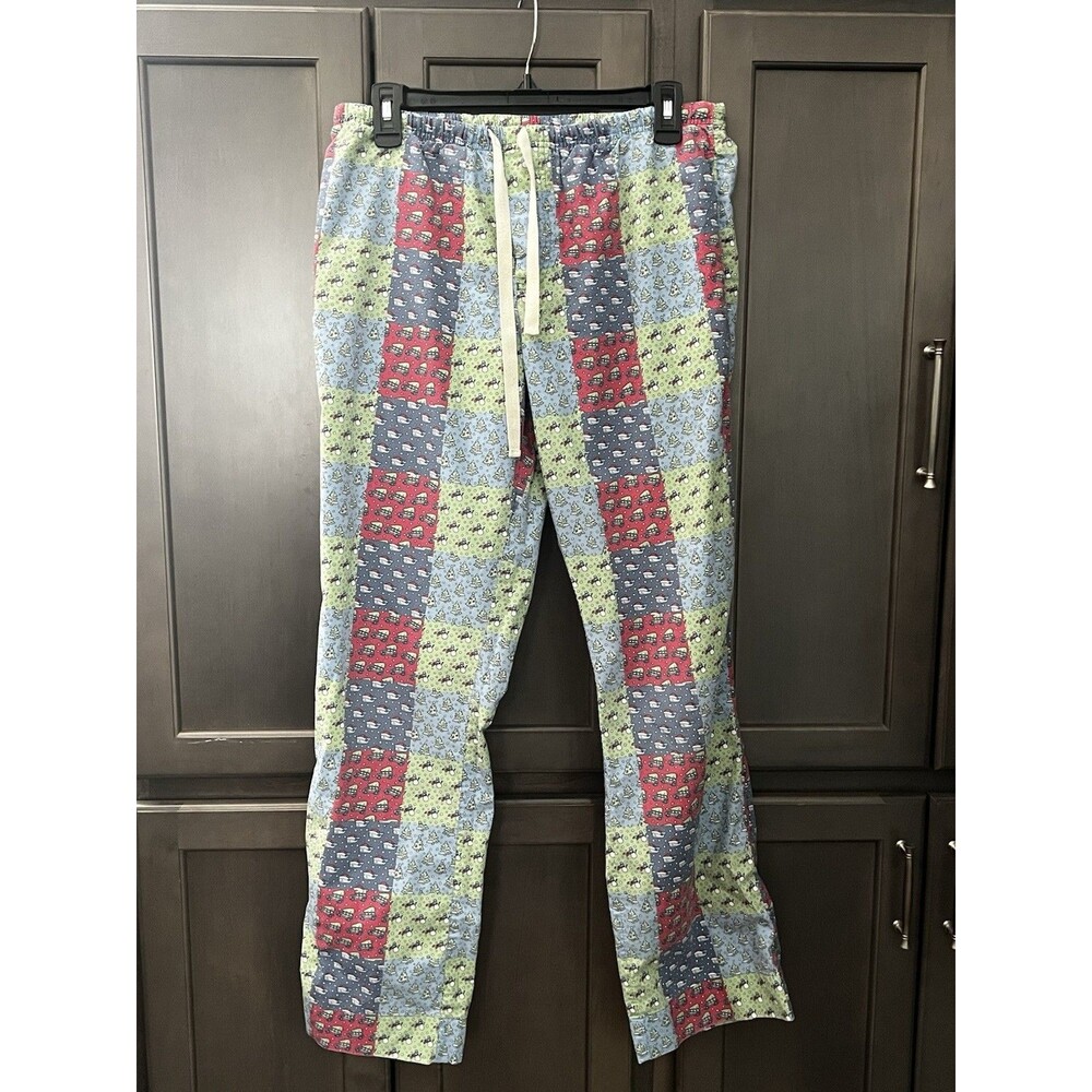 Vineyard Vines Christmas Holiday Patchwork Whale Pajama Pants Size XS Loungewear